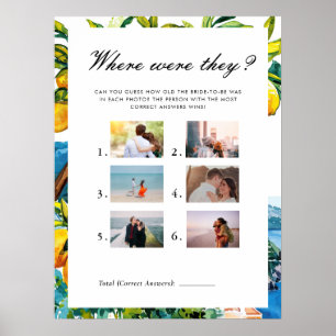 Where Were They Amalfi Bridal Shower Poster