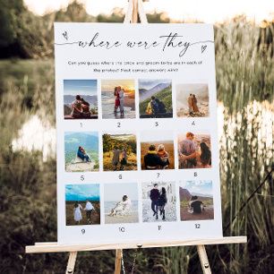 Where Were They Bridal Game PosterMinimalist Sign