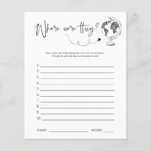Where Were They   Bridal Shower Game