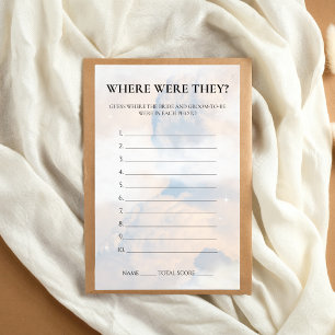 Where were they Bridal Shower Game Flyer