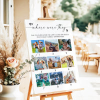 Where Were They Bridal Shower Game Sign