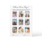 Where Were They Bridal Shower Party Wedding Game