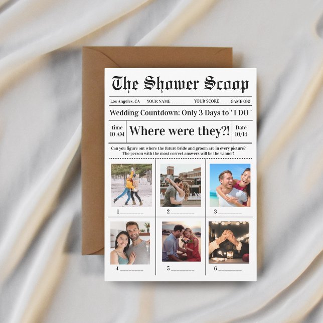 Where Were They Bridal Shower Party Wedding Game Invitation (Creator Uploaded)