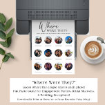Where Were They Wedding Engagement Game 12 Photos Poster at Zazzle