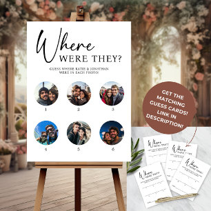 Where Were They Wedding Engagement Party Game Foam Board