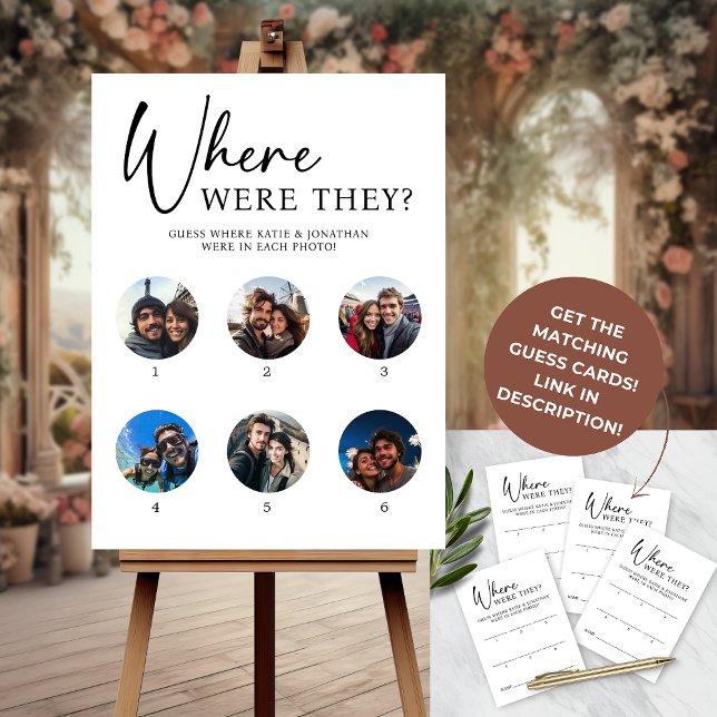 Where Were They Wedding Engagement Party Game Foam Board (Where Were They Wedding Engagement Party Game Foam Board)
