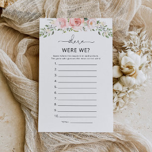 Where were we bridal shower game