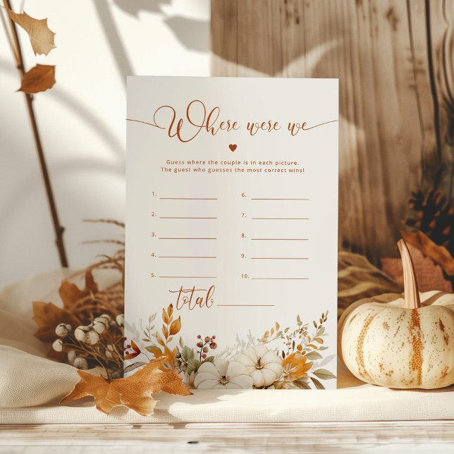 Where were we fall bridal shower game (Creator Uploaded)