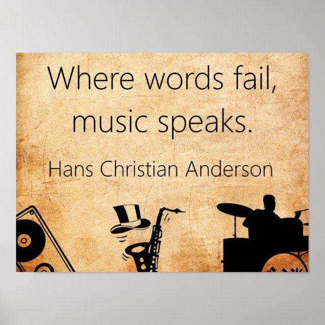 Where Words Fail -- Music Quote  Poster (Front)