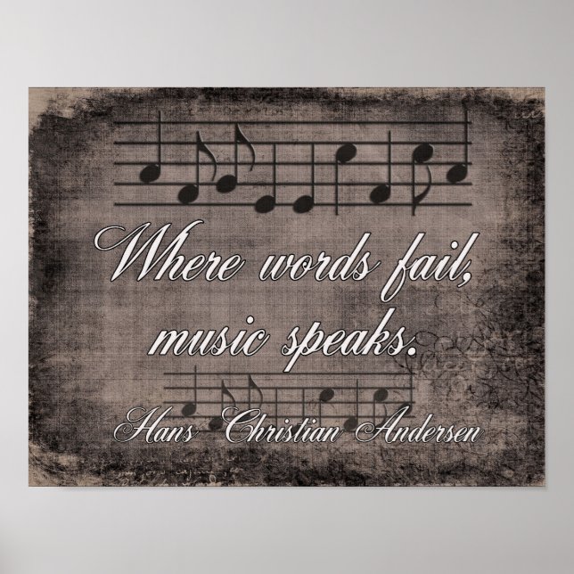 Where Words Fail -- Music Quote - Print (Front)