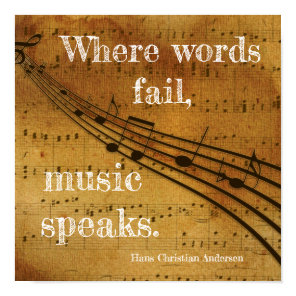 Where words fail **Music Speaks - Art Print