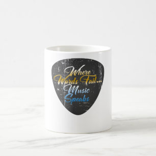 where words fail..music speaks coffee mug