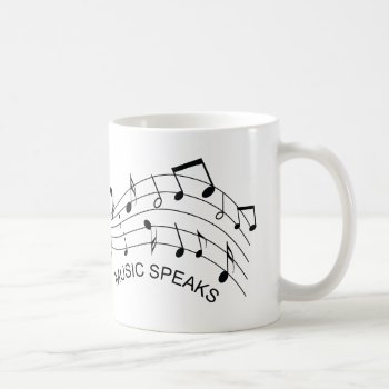 Where Words Fail  Music Speaks Coffee Mug by Conceptitude at Zazzle