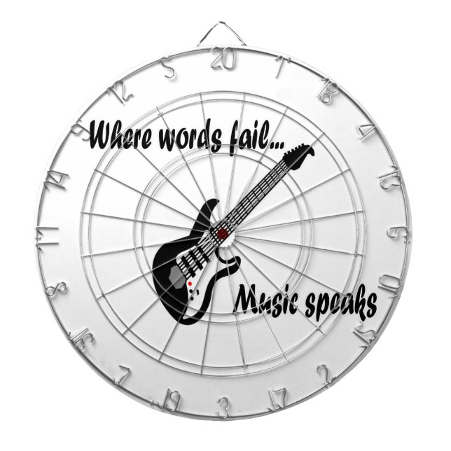 Where Words Fail, Music Speaks Dart Board (Front)