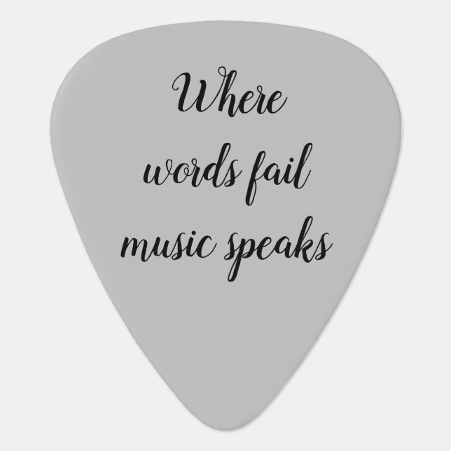 Where words fail music speaks - Guitar Picks (Front)