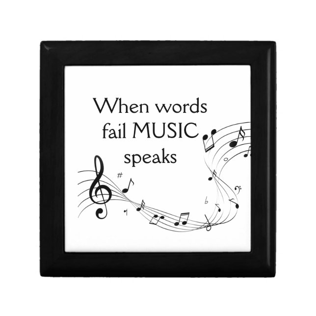 Where Words Fail Music Speaks Inspirational  Gift Box (Front)