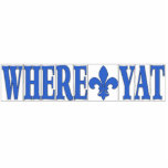 Where Yat Fleur Blue Letter Tiles Statuette<br><div class="desc">Where Yat Fleur Blue Letter Tiles</div>