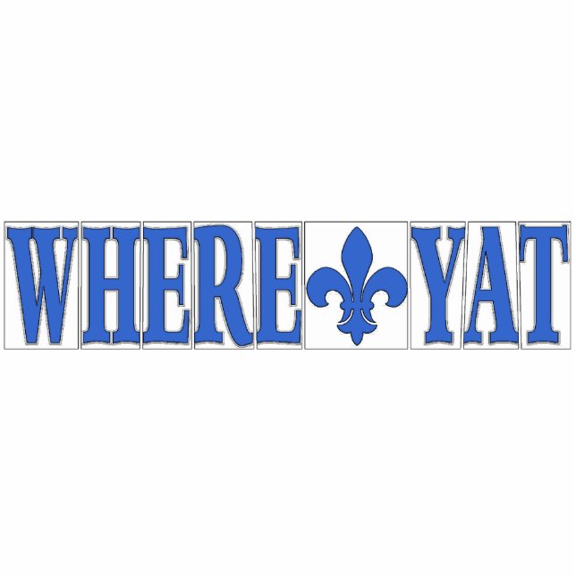 Where Yat Fleur Blue Letter Tiles Statuette (Front)