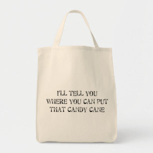 Where You Can Put That Candy Cane Tote Bag