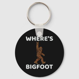 Wheres Bigfoot For Men - Fun Sasquatch Men Keychain