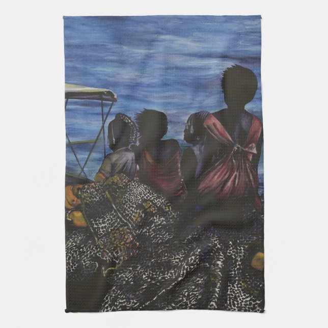 Where's Daddy? Bahamas Kitchen Towel (Vertical)