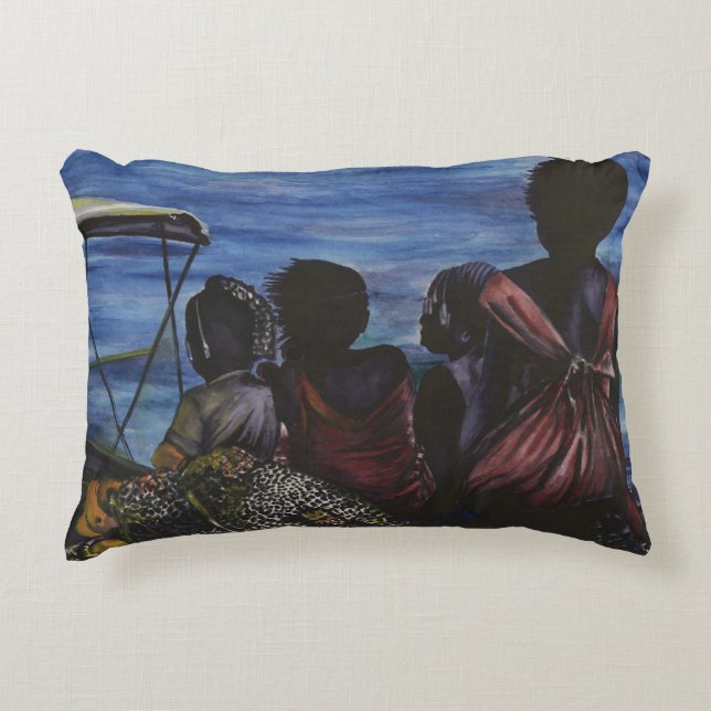 Where's Daddy? Harbor Island, Bahamas Decorative Pillow (Front)