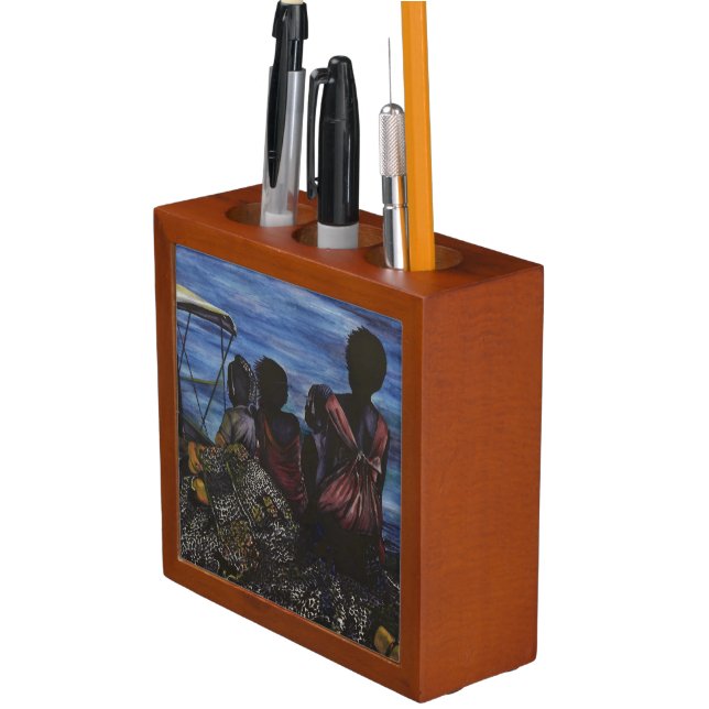 Where's Daddy? Harbor Island, Bahamas Pencil Holder (In Situ)