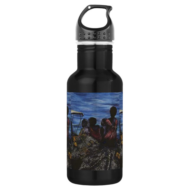 Where's Daddy? Harbor Island, Bahamas Water Bottle (Front)