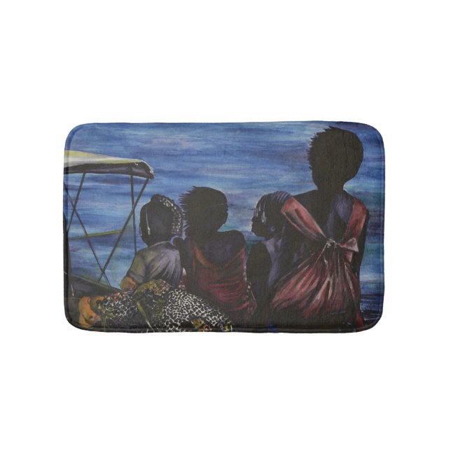 Where's Daddy? Harbor Island Bath Mat (Front)