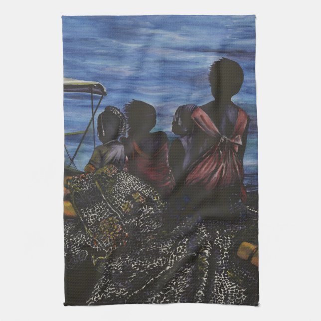 Where's Daddy? Harbor Island Kitchen Towel (Vertical)