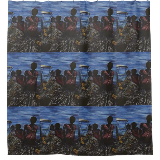 Where's Daddy? Harbor Island Shower Curtain (Front)