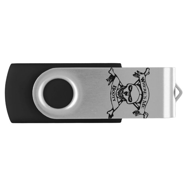 Where's Me Booty - Skull and Crossbones USB Flash Drive (Front)