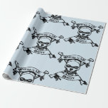 Where&#39;s Me Booty Skull and Crossbones Wrapping Paper