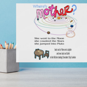 Where's Mother? Happy Mother's Day Wall Decal