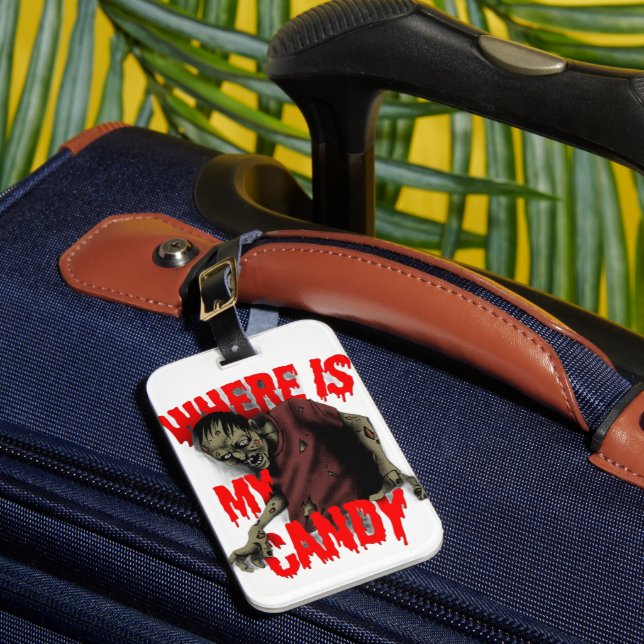 Where's My Candy  Luggage Tag (Front Insitu 1)