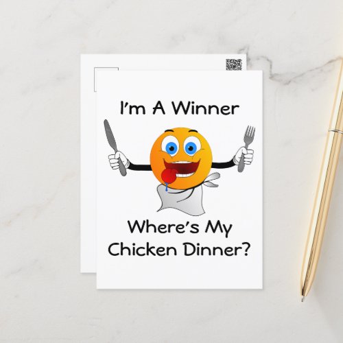 Wheres My Chicken Dinner Postcard