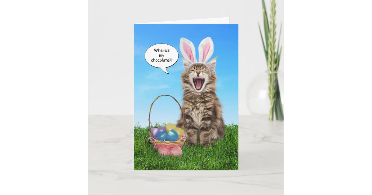 Where's My Chocolate? Easter Card | Zazzle