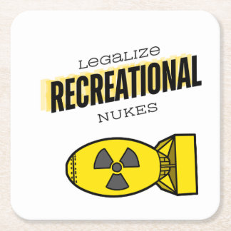 Where's my constitution -backed nukes? square paper coaster