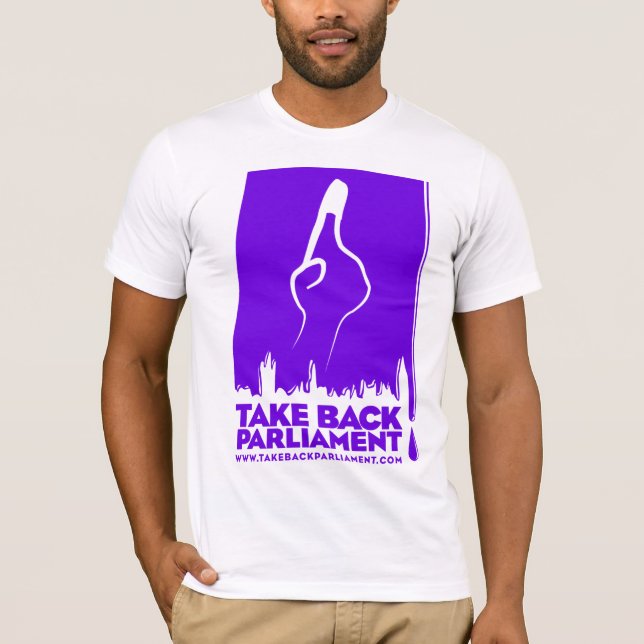 Where's my Vote? Men's White t-shirt, just front T-Shirt (Front)