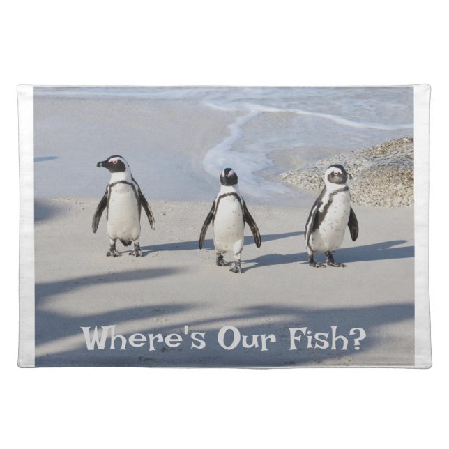 Where's Our Fish? Penguin Placemat (Front)