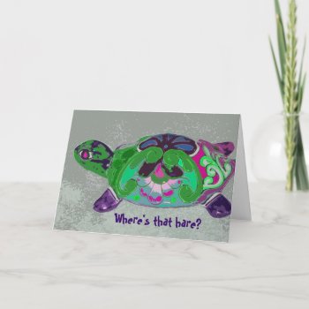 Where's That Hare? Easter Card by patcallum at Zazzle