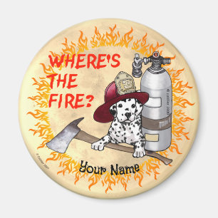 Wheres the Fire Firefighter magnet