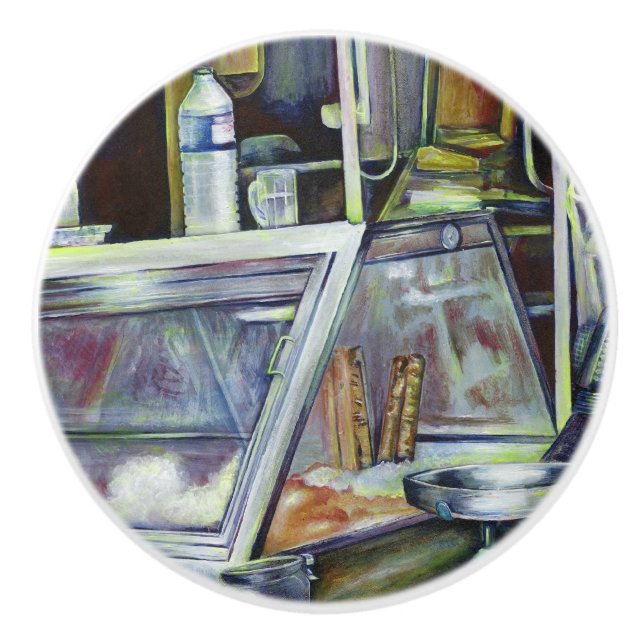 Where's The Fish Head Curry? Singapore Ceramic Knob (Front)