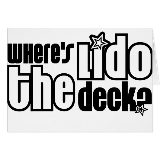 Where's the Lido Deck? Cards (Front Horizontal)