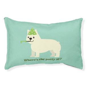 Where's the potty at? pet bed