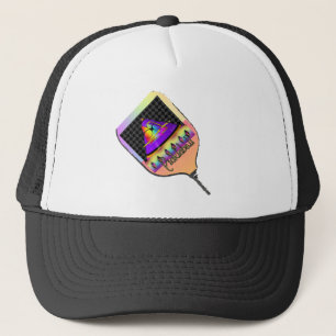 Where's The Sun Pickleball Black and White Trucker Hat