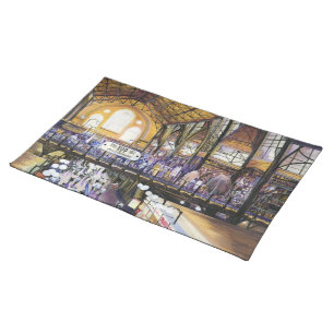 Where's the Women's Water Closet? Budapest Cloth Placemat