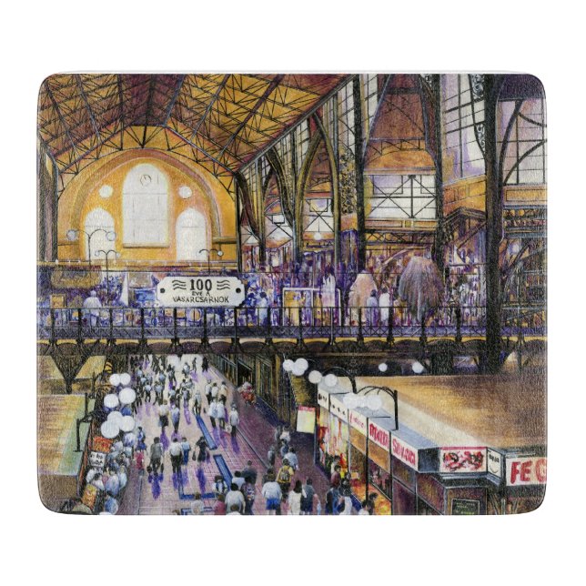 Where's the Women's Water Closet? Budapest Cutting Board (Front)