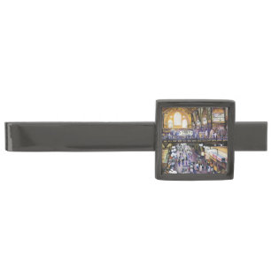 Where's the Women's Water Closet? Budapest Gunmetal Finish Tie Clip