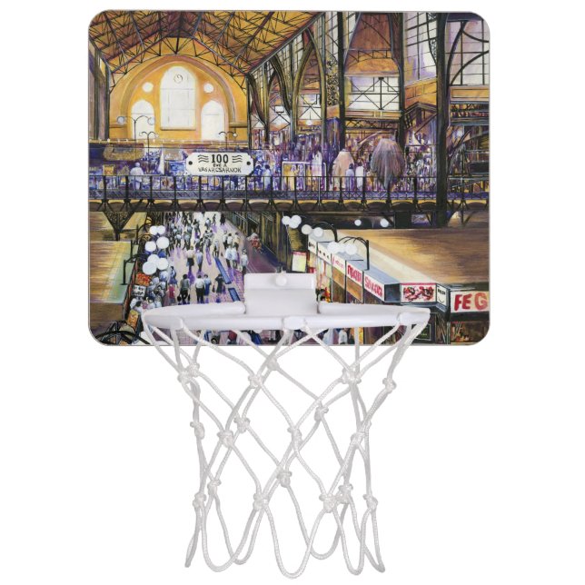 Where's the Women's Water Closet? Budapest Mini Basketball Hoop (Front)